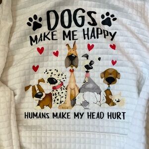 Chic White Dog-Themed Hoodie